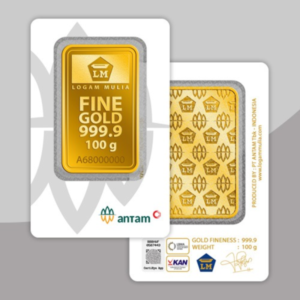 Logam mulia Antam 100 Gram